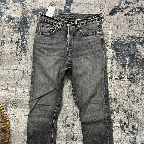 Levi's 501’s Skinny Jeans Coal Black Grey - Picture 8 of 10